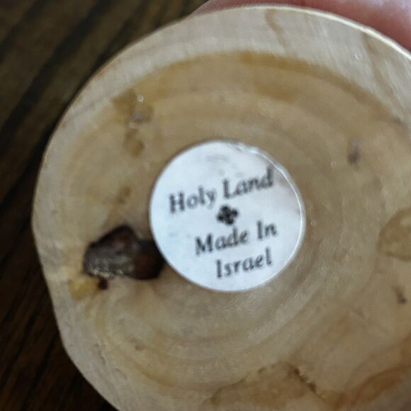 Holy Land Made in Israel Nativity Ornament Wood Jesus Mary Joseph Bell Manger - Picture 8 of 9